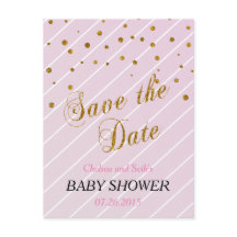 Sweet Baby Pink und Gold Confetti