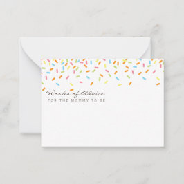 Sweet baby Sprinkle Mommy Advice Cards Hinweiskarte