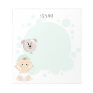 Sweet Baby und Bärenballon Notizblock