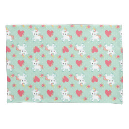 Sweet Baby Unicorn Herz und Polka dot Pattern Kissenbezug