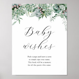 Sweet Baby wünscht Baby Dusche Gästebuch Schild