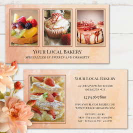 Sweet Bakery Dessert Foto Business Card Visitenkarte