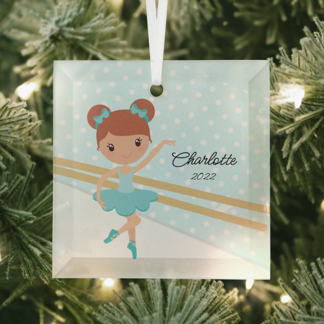Sweet Ballerina Ballerina Ballet Tanz Weihnachten Ornament Aus Glas (Insitu)