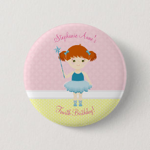 Sweet Ballerina Cupcake Celebration Button