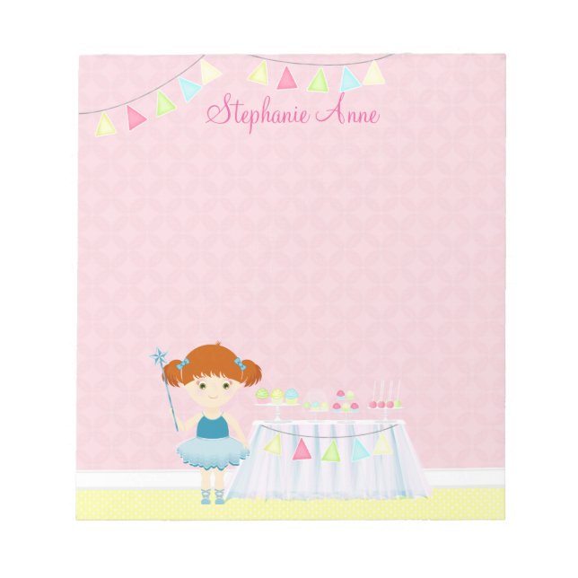 Sweet Ballerina Cupcake Celebration Notizblock (Vorderseite)