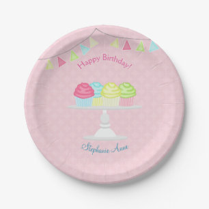 Sweet Ballerina Cupcake Celebration Pappteller