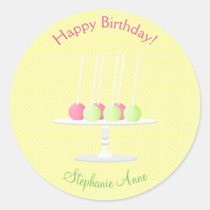 Sweet Ballerina Cupcake Celebration Runder Aufkleber