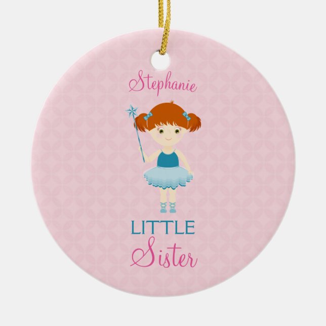 Sweet Ballerina Little Sister Keramik Ornament (Vorne)