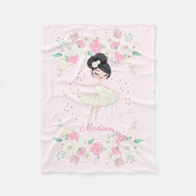 Sweet Ballerina Personalisiert Fleecedecke (Vorderseite)