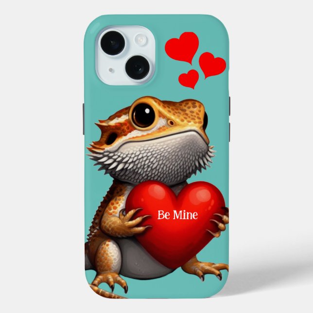 Sweet Bartded Dragon Green Valentine Case-Mate iPhone Hülle (Rückseite)