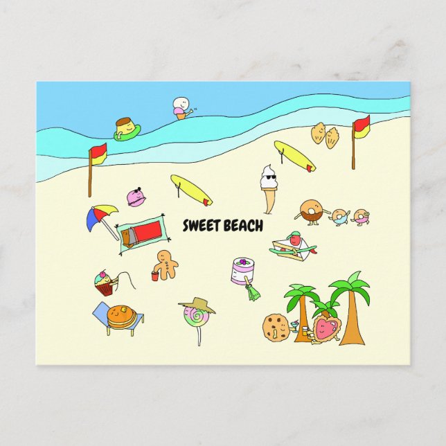 SWEET BEACH POSTKARTE (Vorderseite)