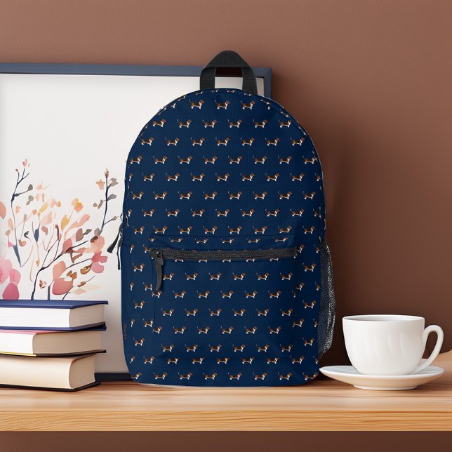 Sweet Beagle Hunde Muster Personalisiert Bedruckter Rucksack (Von Creator hochgeladen)