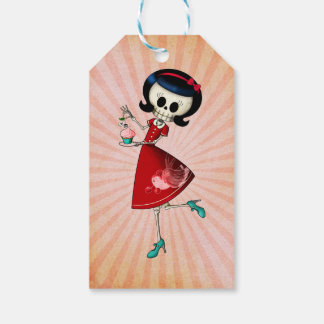 Sweet & Beängstigend Skeleton Girl Geschenkanhänger