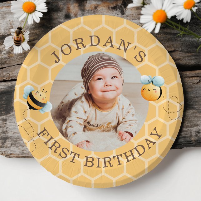 Sweet Bee Birthday Pappteller (Von Creator hochgeladen)