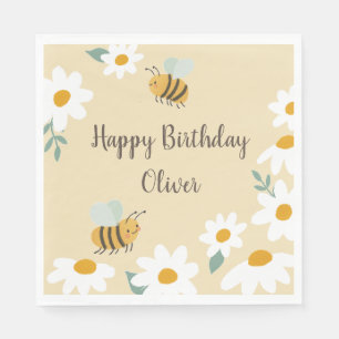 Sweet Bee Birthday Serviette