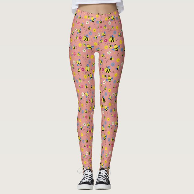 Sweet Bee Blossom Garden Leggings (Vorderseite)