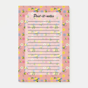 Sweet Bee Blossom Garden Post-it Klebezettel