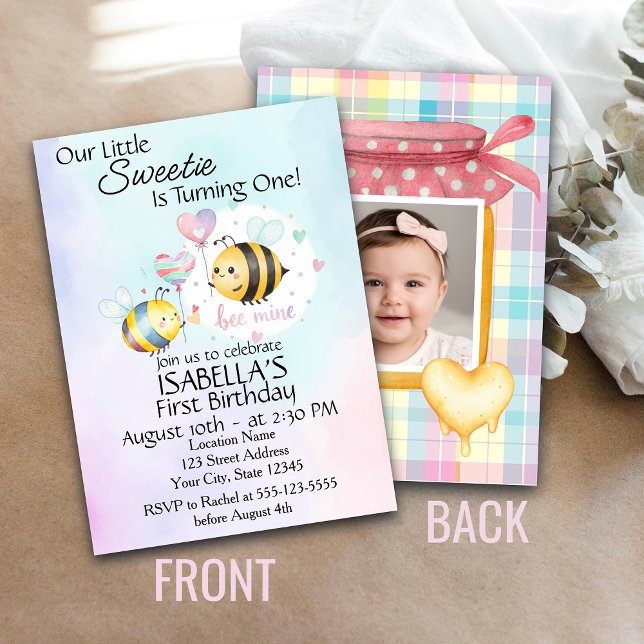 Sweet Bee First Birthday Personalized (Von Creator hochgeladen)