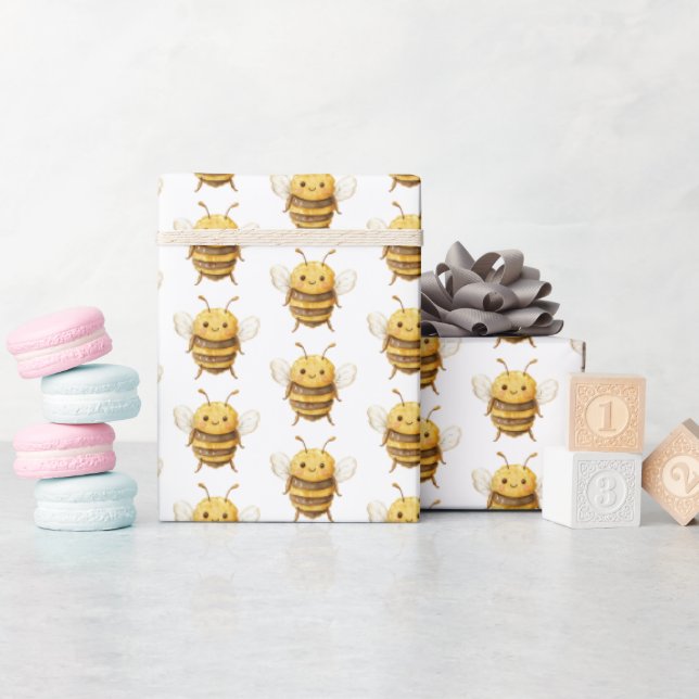 Sweet Bees Baby Shower Geschenkpapier (Babyparty)