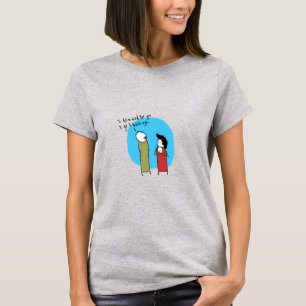 Sweet Beginns: Adorable Comic Strip New Lovers T-Shirt