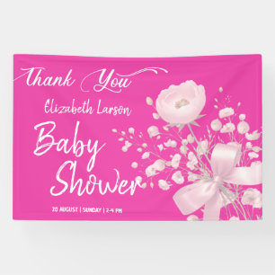 Sweet Berry Color Wild Blume Baby Shower Banner
