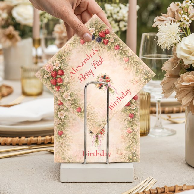 Sweet Berry Garden 1st Birthday Serviette (Von Creator hochgeladen)