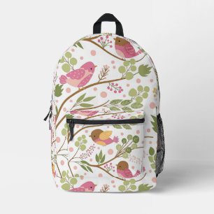 Sweet Bird auf einer Branch-Illustration Bedruckter Rucksack
