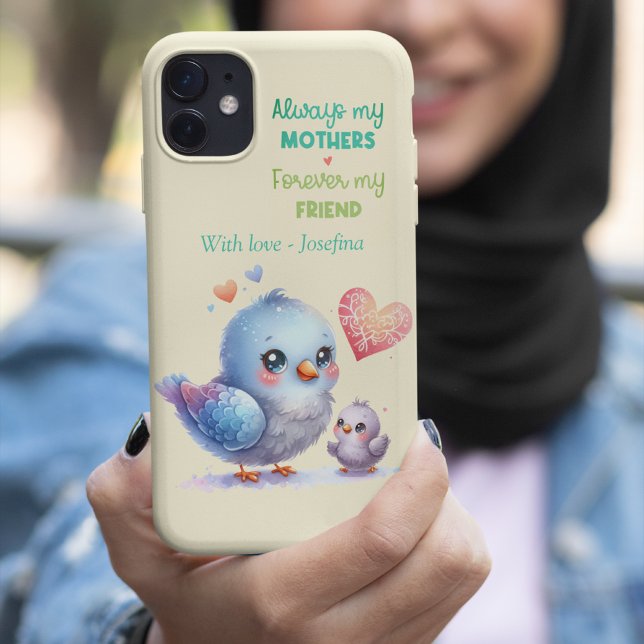 Sweet Bird & Baby Pastel Yellow Mother Day Case-Mate iPhone Hülle (Sweet Bird & Baby Pastel Yellow Mother's Day Case-Mate iPhone Case)
