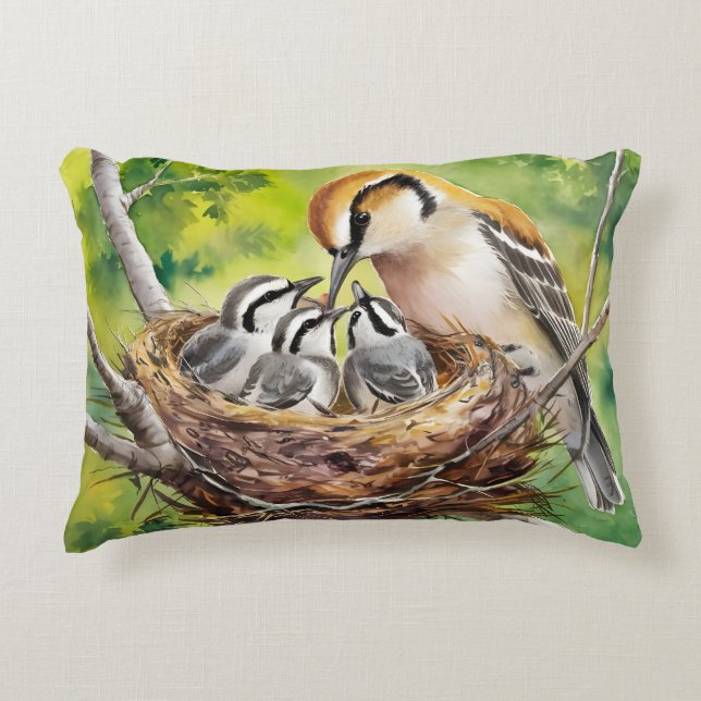 Sweet bird nest painting dekokissen (Vorderseite)