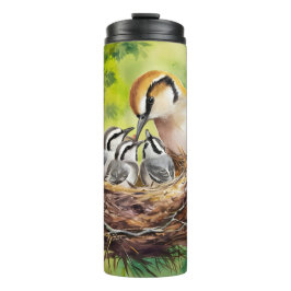 Sweet bird nest painting thermosbecher