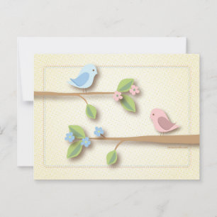 Sweet Birdie Baby Shower Wörter der Advice Card Hinweiskarte