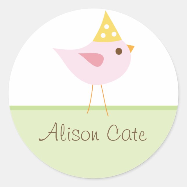 Sweet Birdie Siegel Runder Aufkleber (Vorderseite)