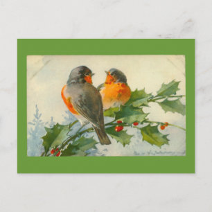 Sweet Birds Vintag Postcard - Einladung