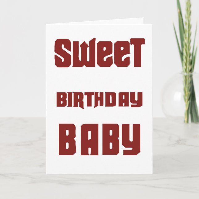 Sweet Birthday Baby Karte (Vorderseite)