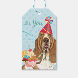 Sweet Birthday Basset Hound Geschenkanhänger