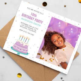 Sweet Birthday Cake Kids Party Einladung