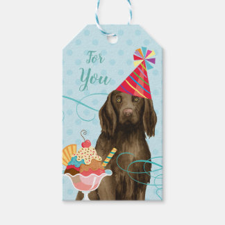 Sweet Birthday Flat Coated Retriever Geschenkanhänger