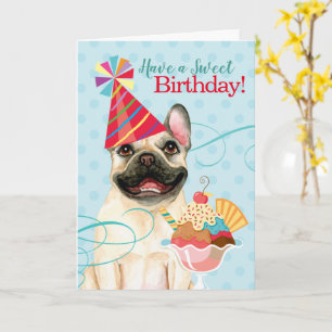 Sweet Birthday French Bulldog Karte