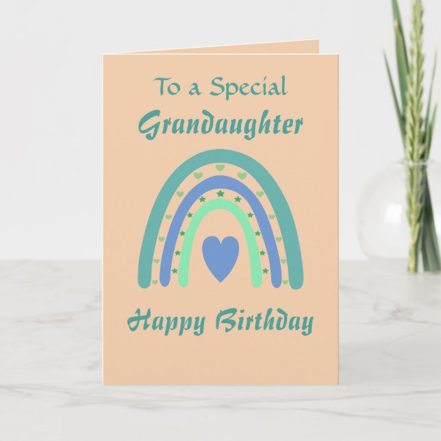 Sweet Birthday Girl Grandaughter Card Karte (Vorderseite)