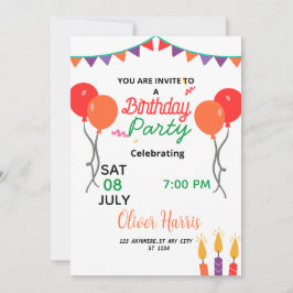 Sweet Birthday Illustarion Einladung