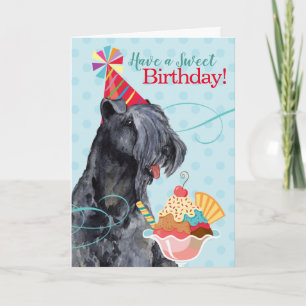 Sweet Birthday Kerry Blue Terrier Karte