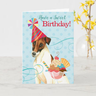 Sweet Birthday Smooth Fox Terrier Karte