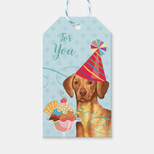 Sweet Birthday Vizsla Gift Tags Geschenkanhänger