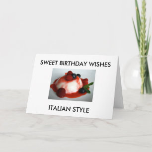 "SWEET BIRTHDAY WISHES, ITALIENISCHER STIL" KARTE