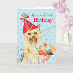 Sweet Birthday Yorkie Karte