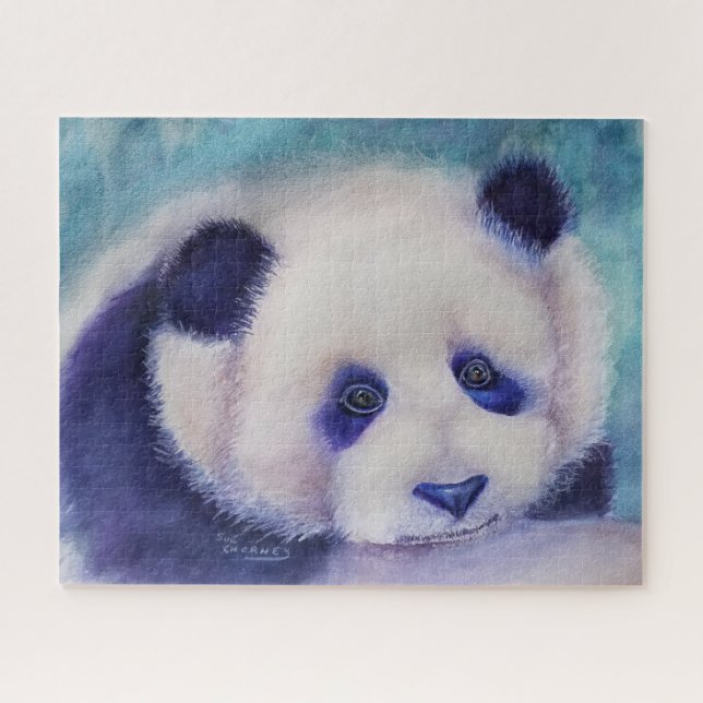 Sweet Black and White Panda Bär Puzzle (Horizontal)