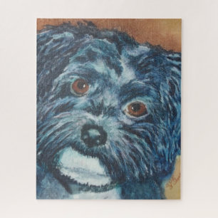 Sweet Black Havanese Puppy Puzzle