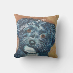 SWEET BLACK HAVANESE TOSS PILLOW KISSEN