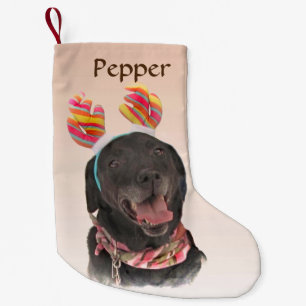 Sweet Black Labrador Retriever Dog Kleiner Weihnachtsstrumpf