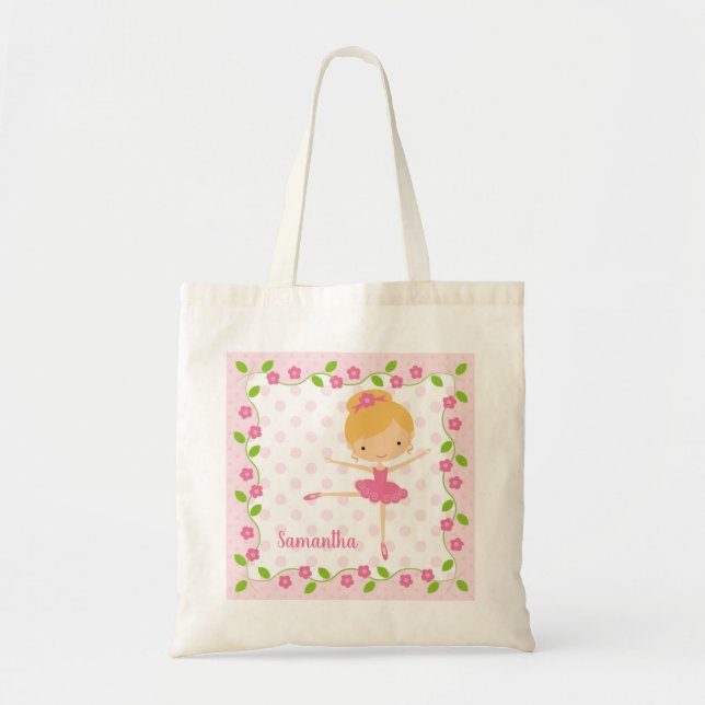 Sweet Blonde Ballerina Tote Bag Tragetasche (Vorne)